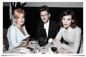 Lily Allen, Henry Holland & Alexa Chung at the British Fashion Awards VIP dinner